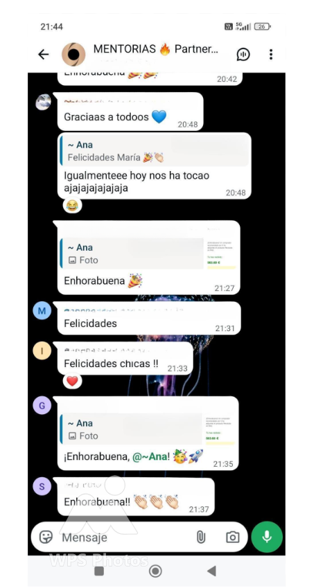 Grupo mentorías 1 - Compartiendo logros