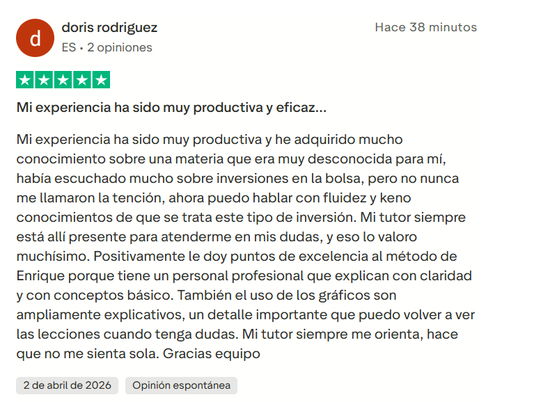 Opinión positiva sobre la formación Tradeando (1)